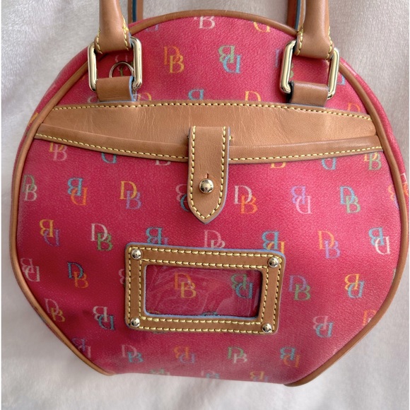 Dooney & Bourke Y2K vintage pink rainbow monogram small round canteen bag ππ©· - Picture 2 of 13